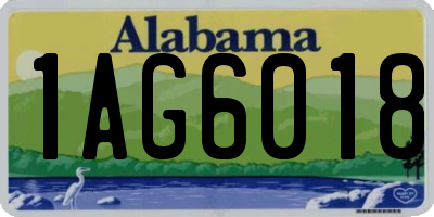 AL license plate 1AG6018