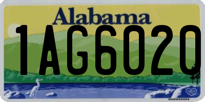 AL license plate 1AG6020