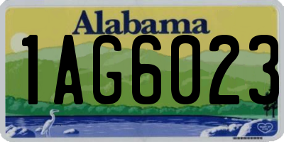 AL license plate 1AG6023