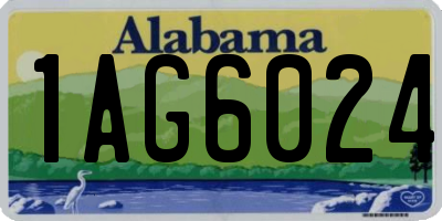 AL license plate 1AG6024