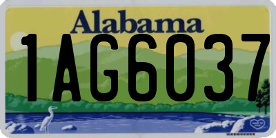 AL license plate 1AG6037