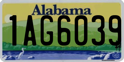 AL license plate 1AG6039