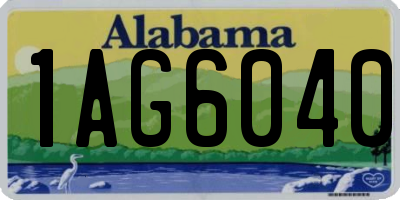 AL license plate 1AG6040