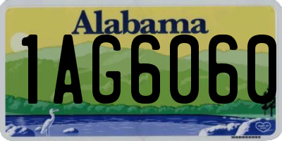AL license plate 1AG6060
