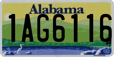 AL license plate 1AG6116