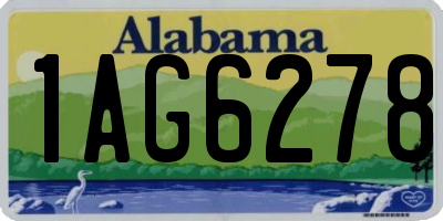 AL license plate 1AG6278