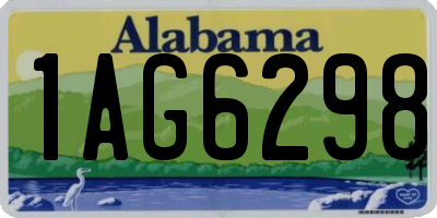AL license plate 1AG6298