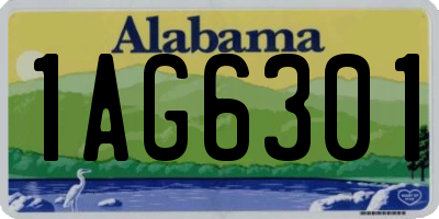 AL license plate 1AG6301