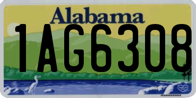AL license plate 1AG6308