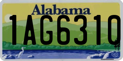 AL license plate 1AG6310