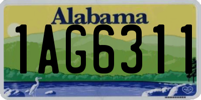 AL license plate 1AG6311