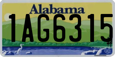 AL license plate 1AG6315