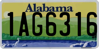 AL license plate 1AG6316