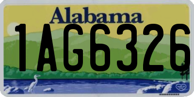 AL license plate 1AG6326