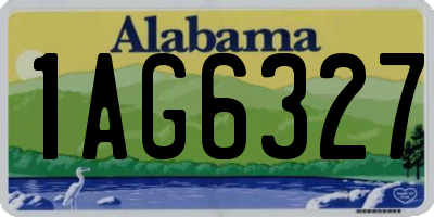 AL license plate 1AG6327