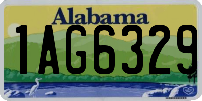 AL license plate 1AG6329