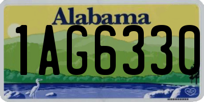 AL license plate 1AG6330