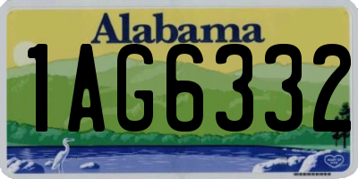 AL license plate 1AG6332