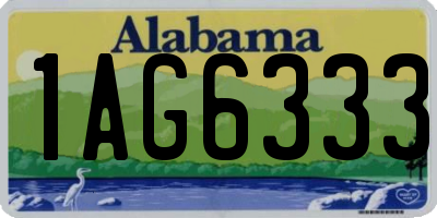 AL license plate 1AG6333
