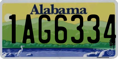AL license plate 1AG6334