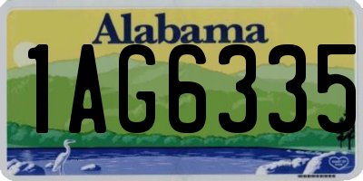 AL license plate 1AG6335