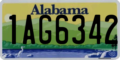 AL license plate 1AG6342