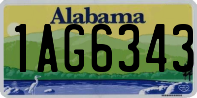 AL license plate 1AG6343