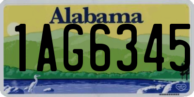 AL license plate 1AG6345