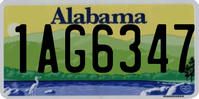 AL license plate 1AG6347