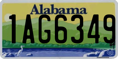 AL license plate 1AG6349