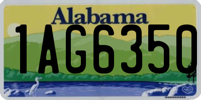 AL license plate 1AG6350