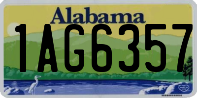 AL license plate 1AG6357