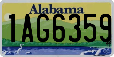 AL license plate 1AG6359