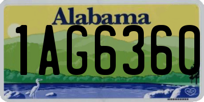 AL license plate 1AG6360