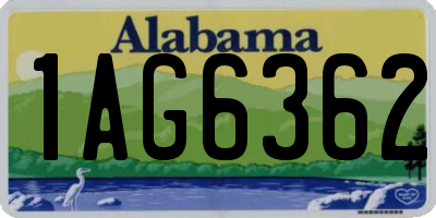 AL license plate 1AG6362