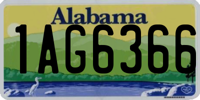 AL license plate 1AG6366