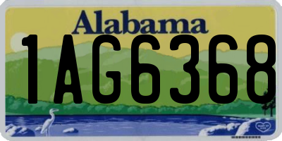 AL license plate 1AG6368