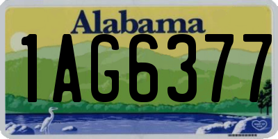 AL license plate 1AG6377