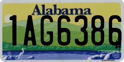 AL license plate 1AG6386