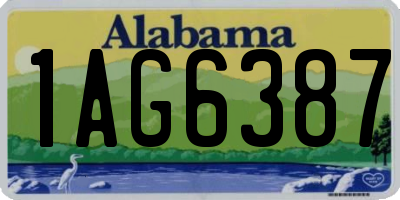 AL license plate 1AG6387