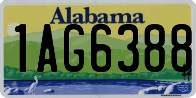 AL license plate 1AG6388
