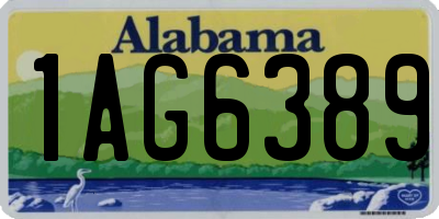 AL license plate 1AG6389