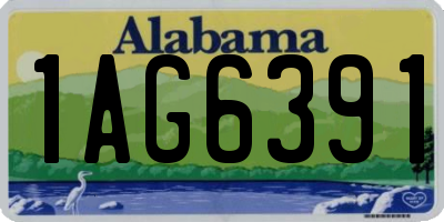 AL license plate 1AG6391