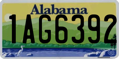 AL license plate 1AG6392