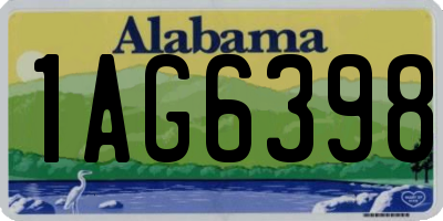 AL license plate 1AG6398