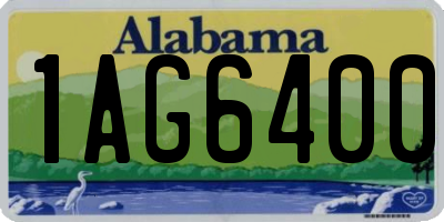 AL license plate 1AG6400