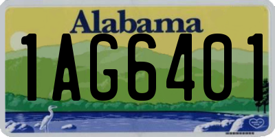 AL license plate 1AG6401