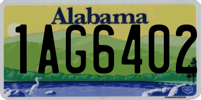 AL license plate 1AG6402