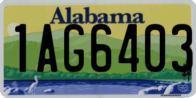 AL license plate 1AG6403