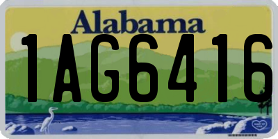 AL license plate 1AG6416